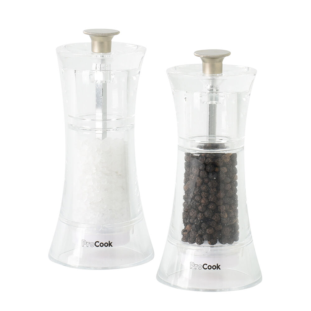 Acrylic Salt And Pepper Mill Set 20cm Salt And Pepper Grinders From Procook