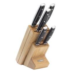 Main image for image of Elite AUS10 Knife Set 5 Piece and Wooden Block