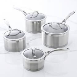 1.4QT small soup pot stainless steel saucepan Mirror polishing cookware set 