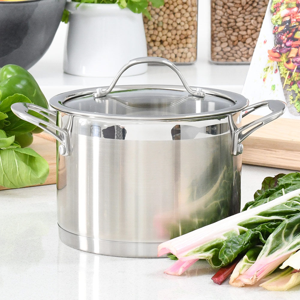 Professional Stainless Steel Stockpot & Lid 18cm / 3.2L
