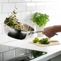 Main image for image of Professional Stainless Steel Sauteuse Pan Uncoated 28cm
