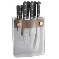 Professional X50 Chef Knife Set - 8 Piece and Glass Block