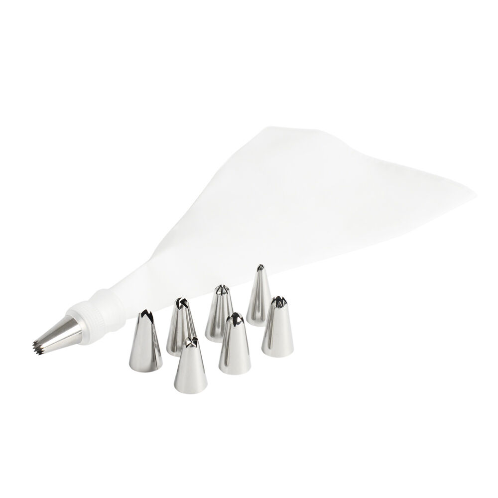 Piping Bag and Nozzles 8 Nozzles ProCook