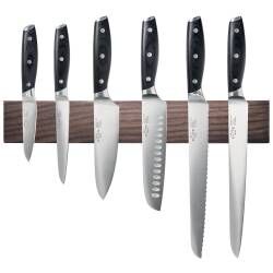 Elite AUS8 Knife Set - 6 Piece and Magnetic Ash Knife Rack