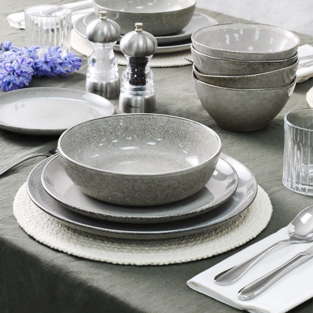 Oslo Coupe Stoneware Dinner Set Two x 20 Piece - 8 Settings