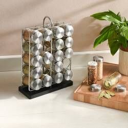 Main image for image of Contemporary Spice Rack 20 Jars With Spices