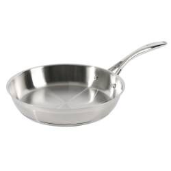 Professional Stainless Steel Frying Pan - Uncoated 28cm