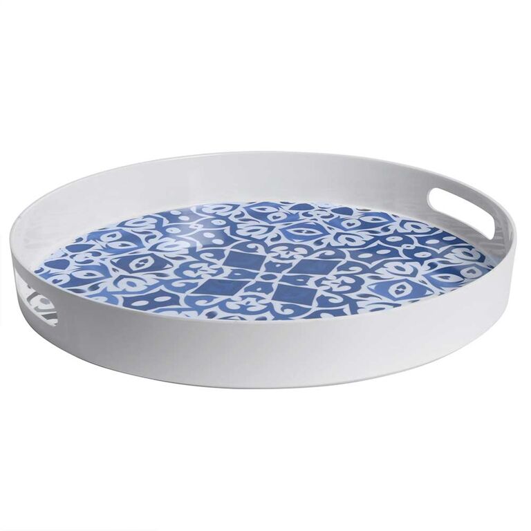 Round serving outlet dish