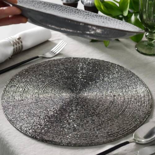 ProCook Beaded Placemat Pewter
