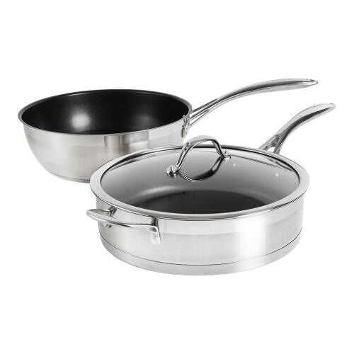 Professional Stainless Steel Sauteuse and Saute Pan Set