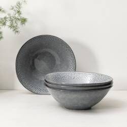 Secondary image for image of Malmo Charcoal Teardrop Bowl 24cm