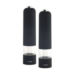 ProCook Electric Soft Touch Salt and Pepper Mill Set - Black 22cm