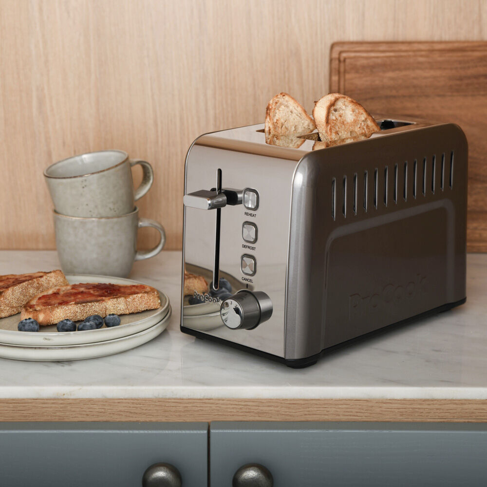 Gun Metal Toaster 2 Slice | Toasters from ProCook