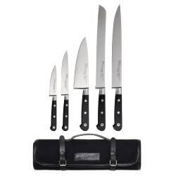 Professional X50 Chef Knife Set - 5 Piece and Canvas Knife Case