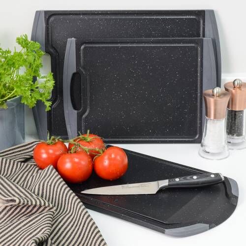 Chopping Board Cutting Boards Set with Storage Hook Holder and Brush  Vegetable Meat Non-slip Grain Textured Cutting Board