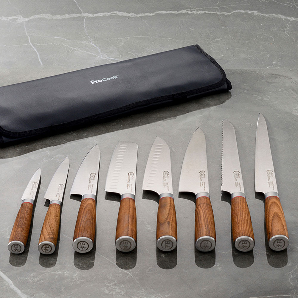 Nihon X50 Knife Set 8 Piece and Glass Block Nihon X50 from ProCook