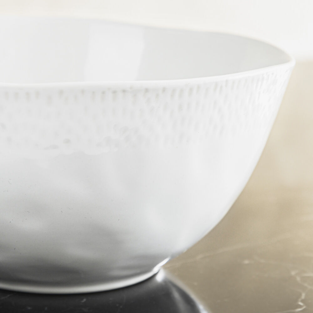 Malmo White Teardrop Deep Serving Bowl 26cm Malmo Stoneware