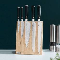 Secondary image for image of Damascus 67 Knife Set 5 Piece and Magnetic Block