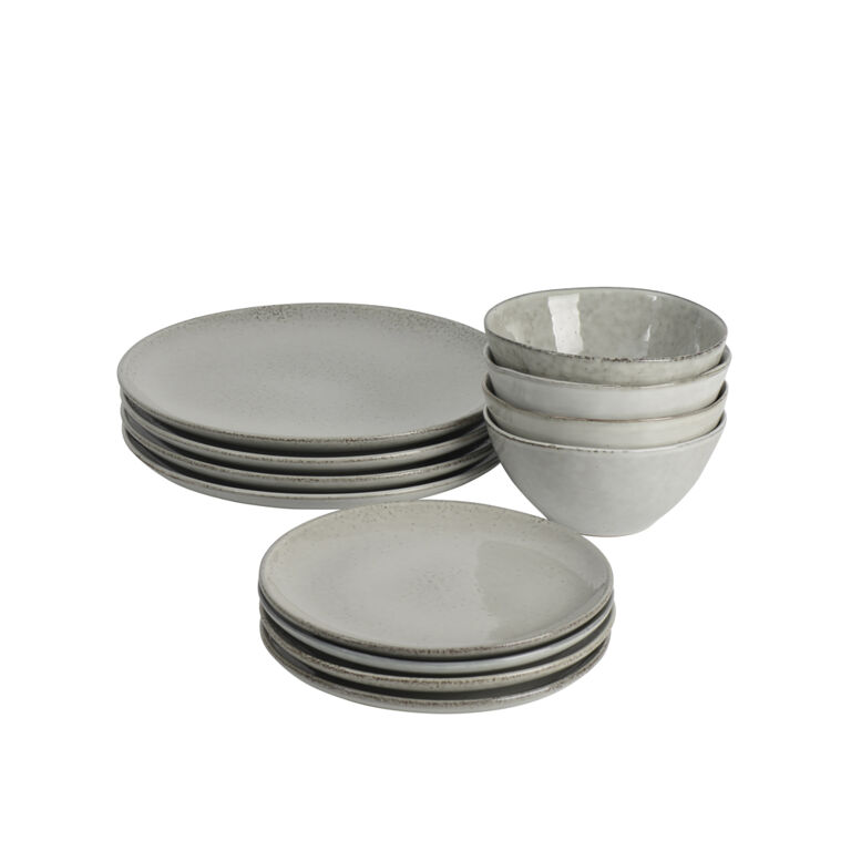 Oslo Coupe Stoneware Dinner Set 12 Piece ProCook