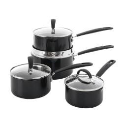 Main image for image of Gourmet Ceramic Non-Stick Saucepan Set 4 Piece