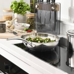 Secondary image for image of Professional Stainless Steel Wok Uncoated 26cm