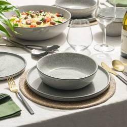Main image for image of Oslo Rim Stoneware Dinner Set 16 Piece - 4 Settings