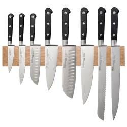 Professional X50 Chef Knife Set - 8 Piece and Magnetic Oak Knife Rack