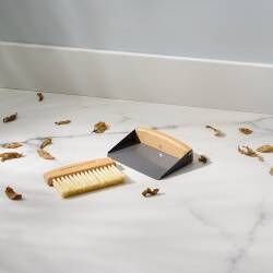 Secondary image for image of Grey Mini Dustpan & Brush Set 15.5cm