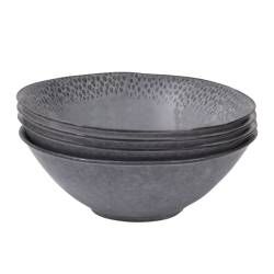 Malmo Charcoal Teardrop Bowl - Set of 4 - 24cm