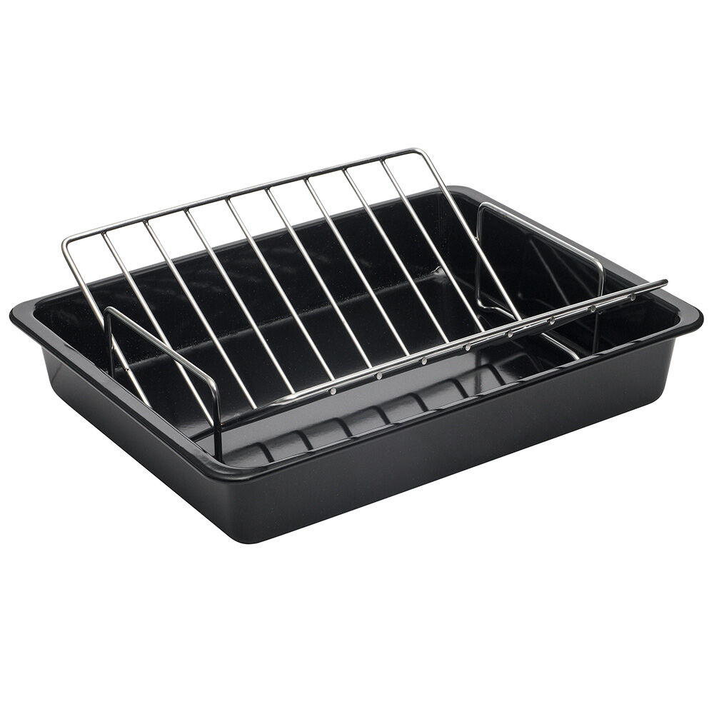 Enamel Bakeware Roasting Tin Set 2 Piece Roasting Tins, Trays & Racks