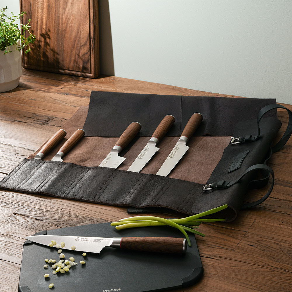 Nihon X50 Knife Set 6 Piece and Leather Knife Case