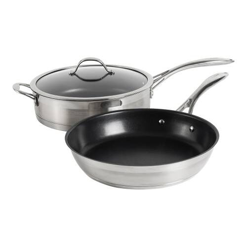 Professional Stainless Steel Saute and Frying Pan Set