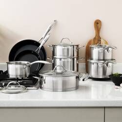 Secondary image for image of Professional Stainless Steel Cookware Set 8 Piece