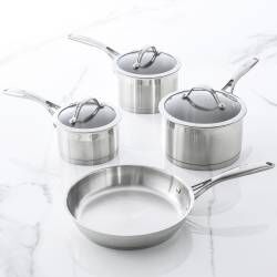 Professional Stainless Steel Cookware Set - Uncoated 4 Piece