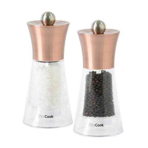 ProCook Copper Salt or Pepper Mill Set