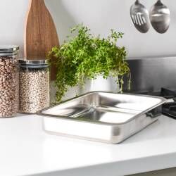 Secondary image for image of Stainless Steel Roasting Tin 24 x 36cm
