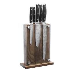Main image for image of Elite AUS10 Knife Set 5 Piece and Magnetic Glass Block