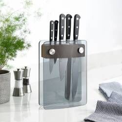 Secondary image for image of Professional X50 Chef Knife Set 5 Piece and Glass Block