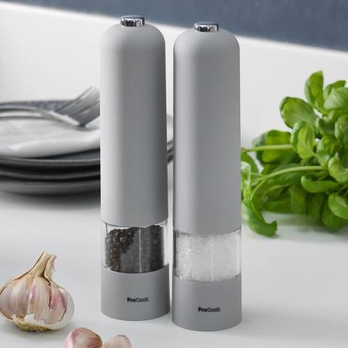 S2325: ProCook Electric Soft Touch Salt or Pepper Mill Set [7176x2]