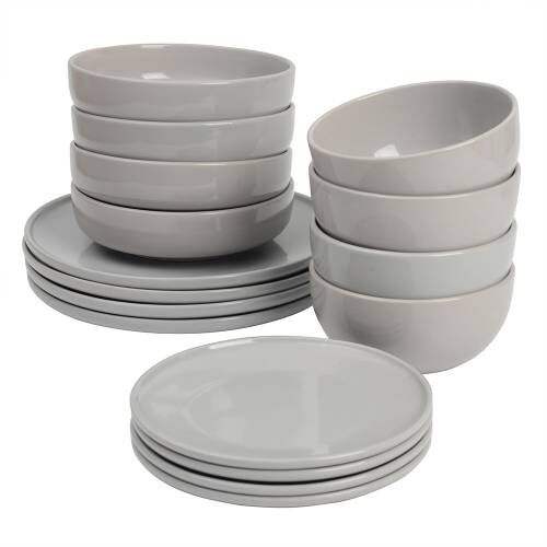 Stockholm Grey Stoneware Dinner Set