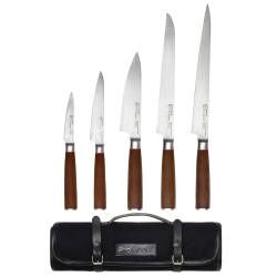 Nihon X50 Knife Set - 5 Piece and Canvas Knife Case