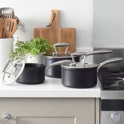 Secondary image for image of Elite Forged Saucepan Set 3 Piece