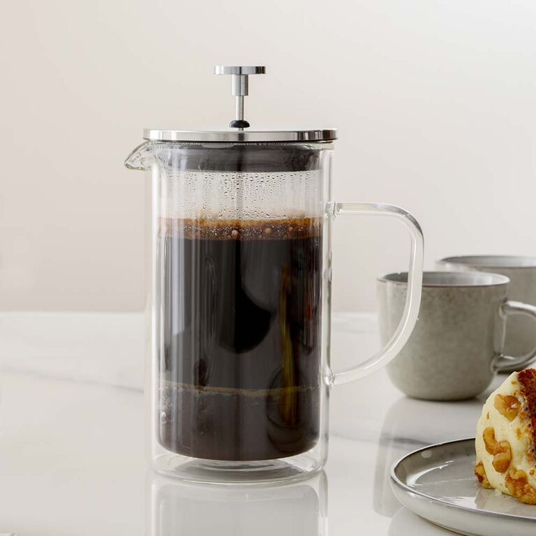 Cook Pro Coffee Plunger with Coaster, Heat Resistant Glass