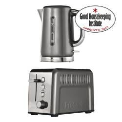Main image for image of Gun Metal Kettle and Toaster Set 2 Slice