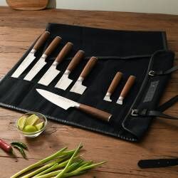 Secondary image for image of Nihon X50 Knife Set 8 Piece and Canvas Knife Case