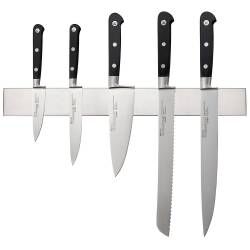 Professional X50 Chef Knife Set - 5 Piece and Magnetic Stainless Steel Knife Rack