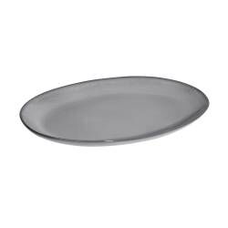 Secondary image for image of Malmo Charcoal Oval Platter 36 x 27cm