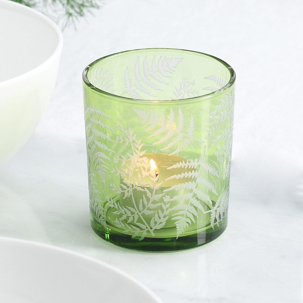 ProCook Green Fern Design Candle Holder Small