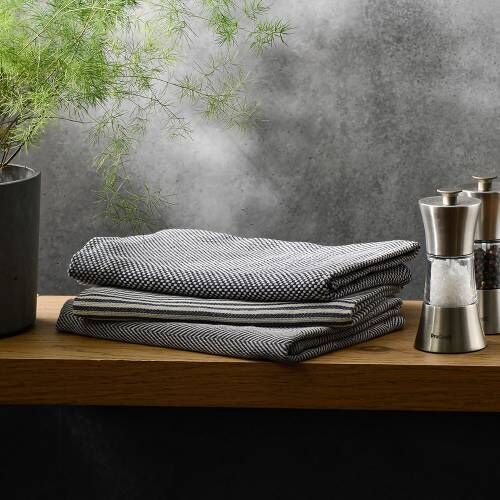 Openook Tea Towel 3 Pack - Black Pearl