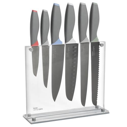Designpro Titanium Knife Set with Acrylic Block